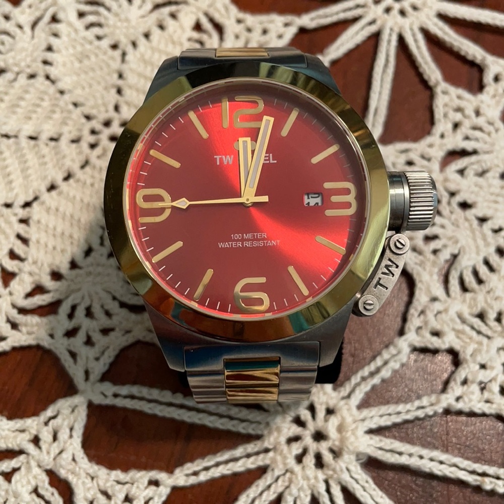 T.W.Steel red face watch